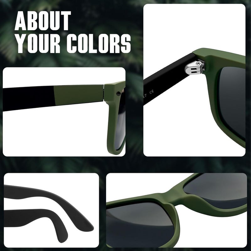 Joopin Square Sunglasses Polarized UV Protection Trendy Designer Sun Glasses Men Women - Image 5